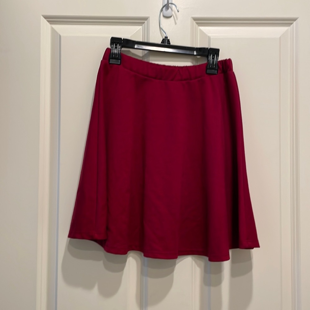 Red A-line skirt, size Medium